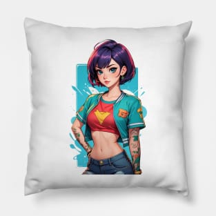 Beautiful young and modern pin-up girls Pillow