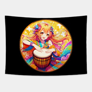 Djembe Anime girl Tapestry