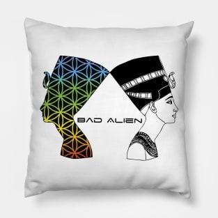 Nefertiti Rainbow Flower of Life Pillow