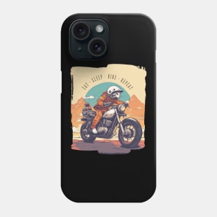 Eat Sleep Ride Repeat | Rider cat | Kawaii art Phone Case