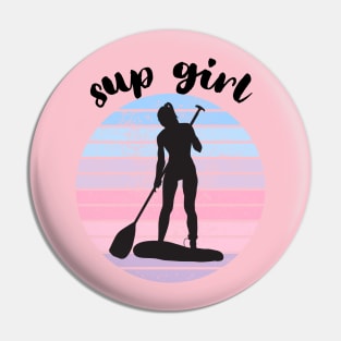 sup girl paddleboarding Pin