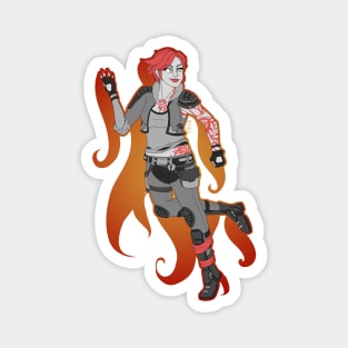 Commander Lilith, The Firehawk (Monochrome Version) Magnet