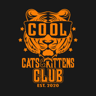 Cool Cats And Kittens Club Retro Poster T-Shirt