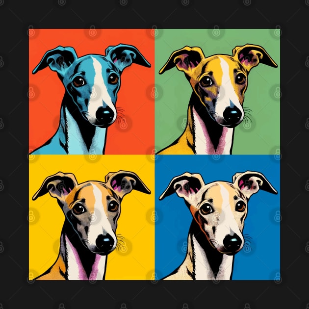 Pop Retro Whippet Art  - Cute Puppy by PawPopArt