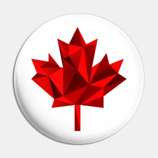 Low Poly Maple Leaf - Canada Flag Pin