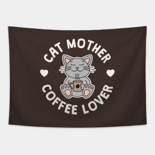 Cat Mother Coffee Lover Tapestry