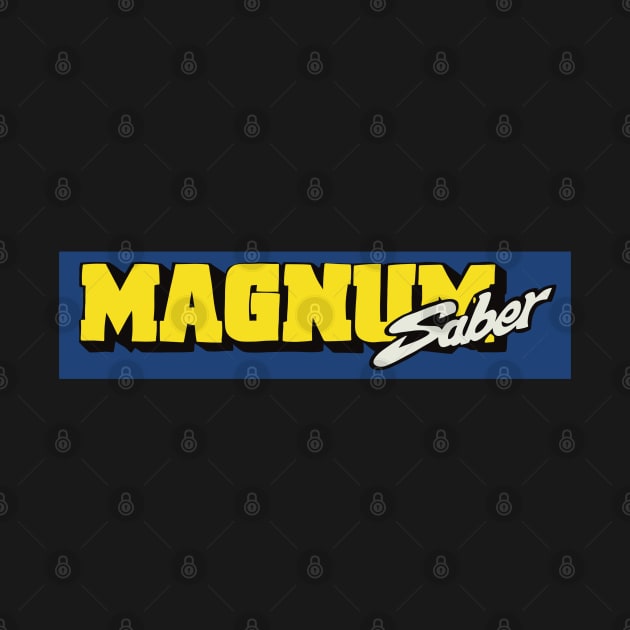 Tamiya Magnum Saber Sticker Logo Design with Blue Border by Animangapoi