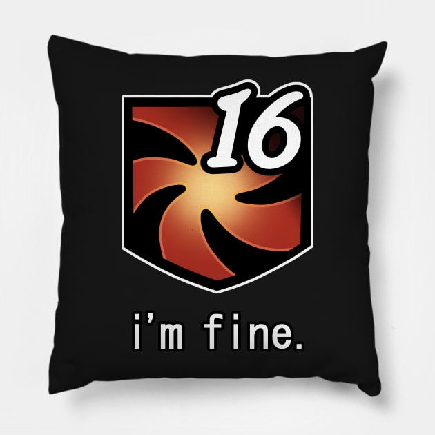 "I'm Fine" Vuln Stacks [FFXIV] Pillow by BanannaWaffles