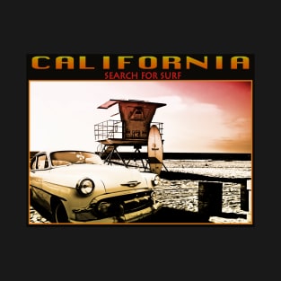 SURFING CALIFORNIA WAVES AND BEACHES T-Shirt