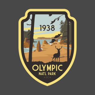 Olympic National Park Vintage Travel Badge Design Gift T-Shirt