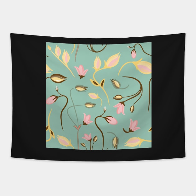 seamless summer tiny floral pattern Tapestry by AnaMOMarques