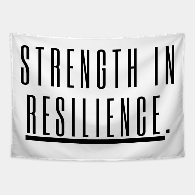 "Strength in Resilience" Text Tapestry by InspiraPrints