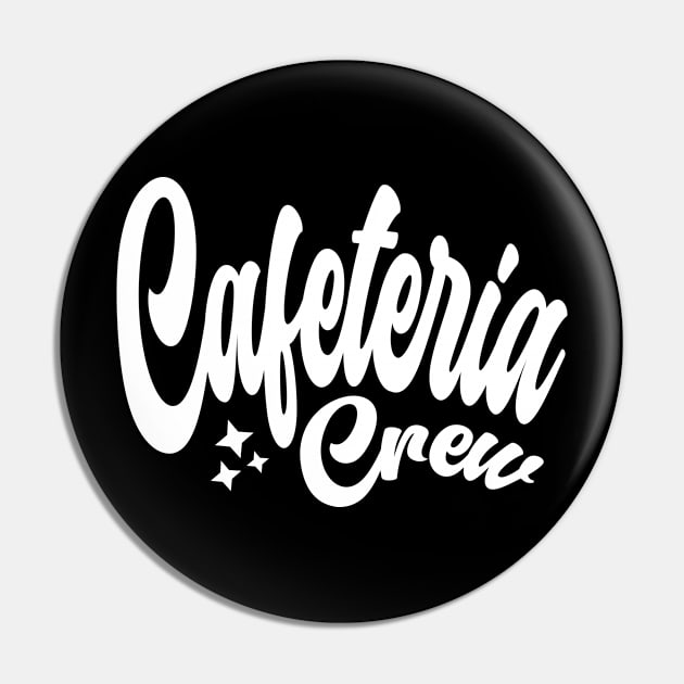 Cafeteria Worker School Lunch Lady Typography Pin by JaussZ