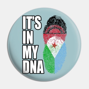 Malawian And Djiboutian Mix Heritage DNA Flag Pin