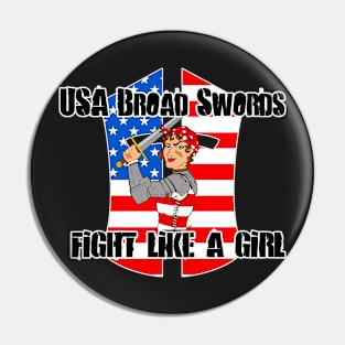 HMB Team USA BroadSwords Pin