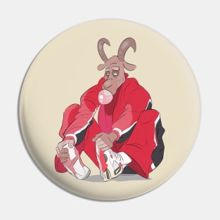 BASKETBALLART - MJ GOATS Pin