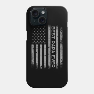 Father's Day Best Papa Ever with US American Flag Phone Case