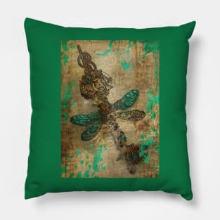 Steampunk dragonfly Pillow