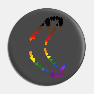 Wolf Teeth Pride: Gay Pride 2.0 Pin