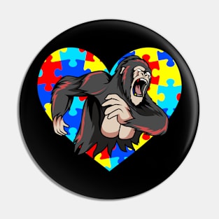 Autism Day monkey Pin