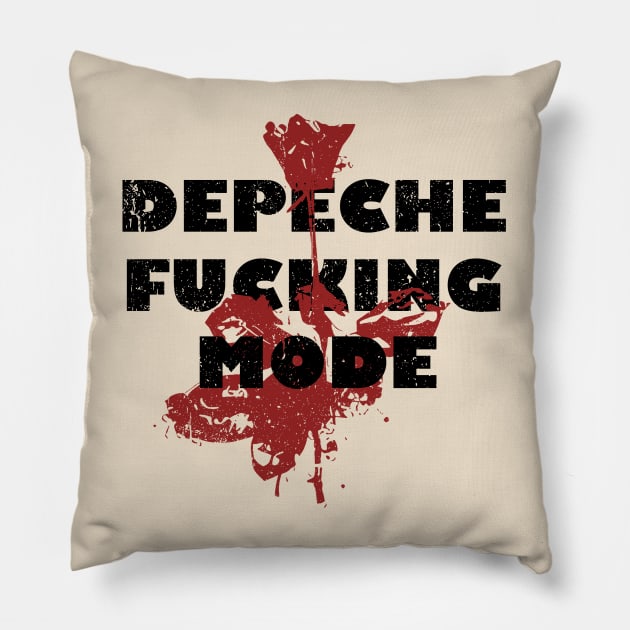 Depeche Fucking Mode Pillow by RetroPandora