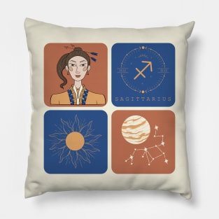 Sagittarius Constellation: Adventure And Wisdom | Astrology Art Pillow