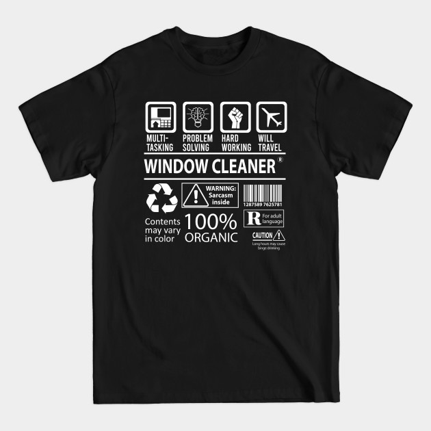 Discover Window Cleaner T Shirt - MultiTasking Certified Job Gift Item Tee - Window Cleaner - T-Shirt