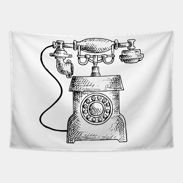 rotary dial Tapestry by Virhayune