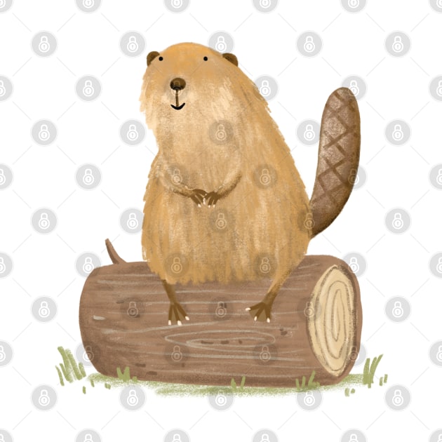 Beaver on a Log by Sophie Corrigan