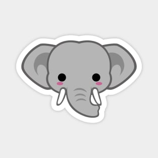 Cute Asian Elephant With Tusks Magnet