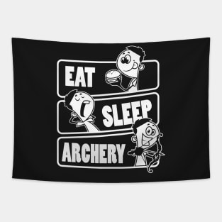 Eat Sleep Archery - Archer Bow Arrow design Tapestry