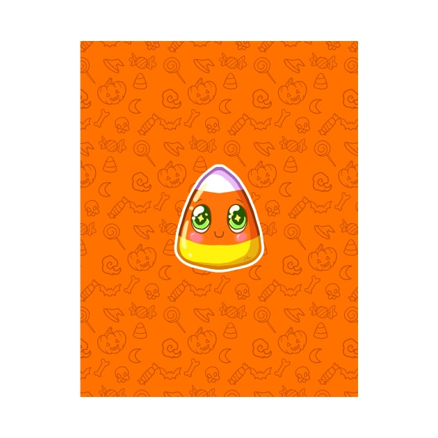 Cute little monster candy corn pattern by koneko