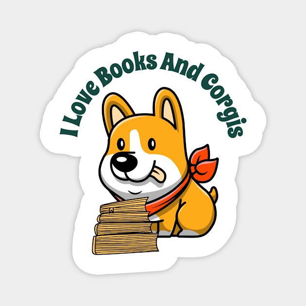 CORGI Girl Funny Book Quotes Magnet by SartorisArt1