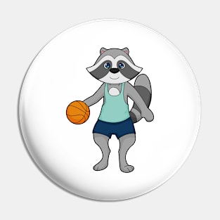 Racoon Basketball player Basketball Pin