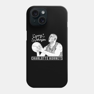 larry johnson | white retro Phone Case