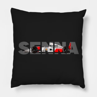 Ayrton Senna's McLaren Honda MP4/7 Illustration Pillow