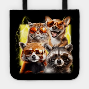 Meme Team: Cat, Dog, Raccoon Edition - Funny Animals - Bootleg Parody Tote