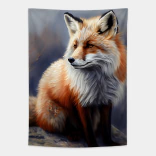 Arctic Red Fox - Oil Paint Tapestry