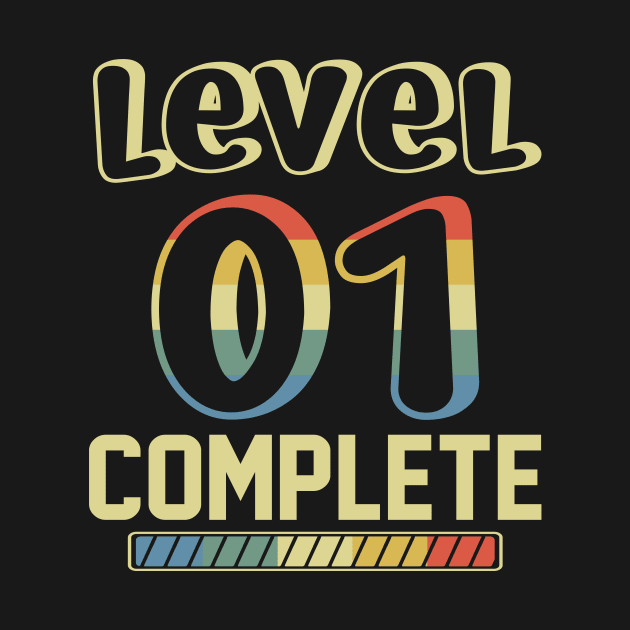 Level 1 Complete Vintage Gift Shirt Celebrate 1st Wedding by Simpsonfft