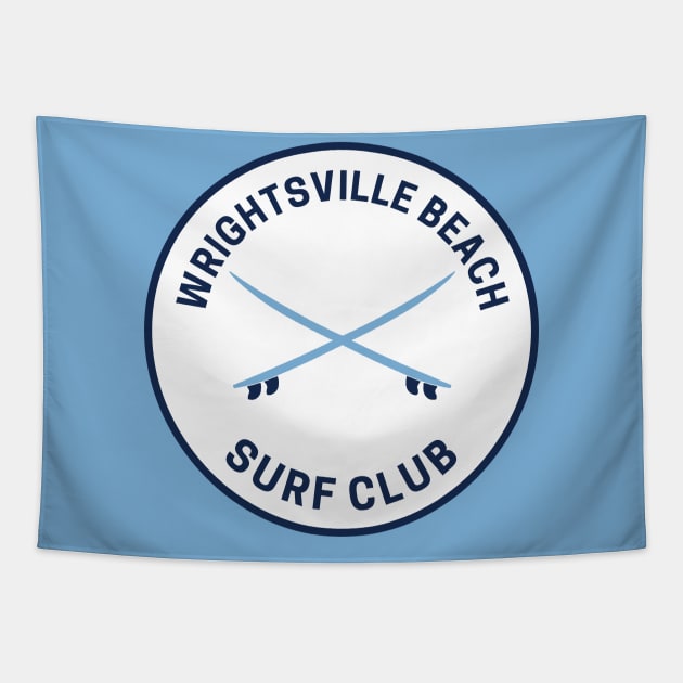 Vintage Wrightsville Beach North Carolina Surf Club Tapestry by fearcity