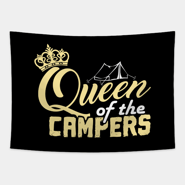 'Queen of the Camper' Awesome Camping Gift Tapestry by ourwackyhome