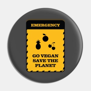 Go Vegan Pin