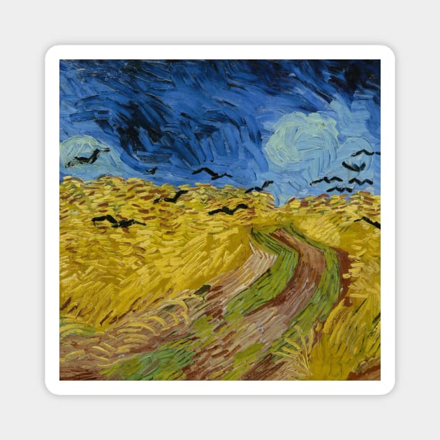 Vincent Van Gogh- Wheatfield with Crows Magnet by SybaDesign