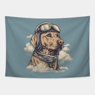 Aviator dog Tapestry