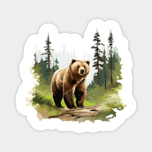 Brown Bear Forest Magnet