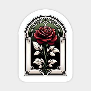 Art Nouveau Rose June Magnet