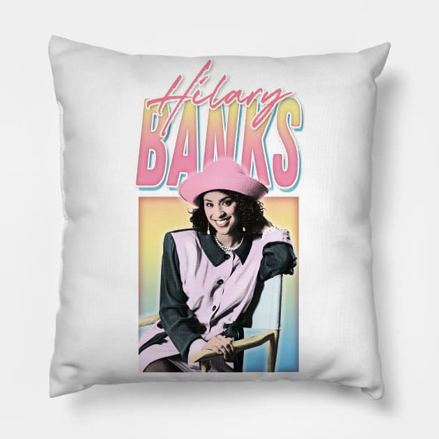 Hilary Banks - 90s Style Retro Aesthetic Fan Art Design Pillow by DankFutura