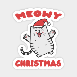 Meowy Christmas Magnet