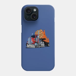 Cartoon logging truck Phone Case