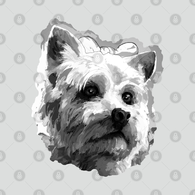 Yorkshire Terrier Black and White by mailsoncello